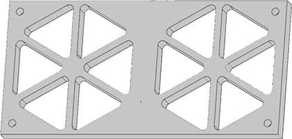 triangles mold for puffed cereals cakes