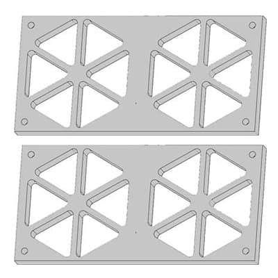 triangles mold for puffed cereals cakes